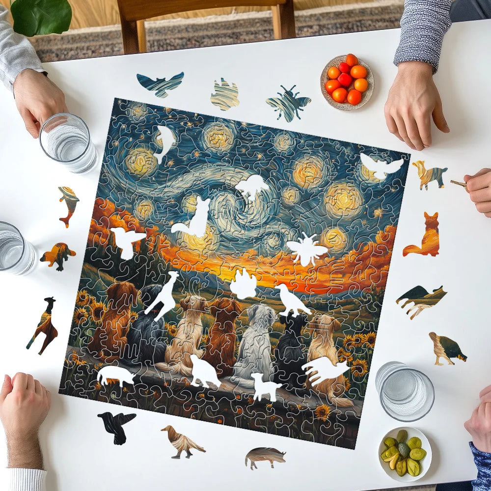 CowLost | product_id-wooden-star-sky-animal-jigsaw-puzzle-for-adults-christmas-gift |5