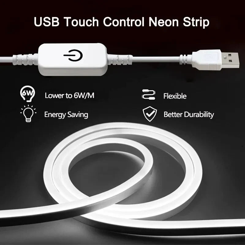 CowLost | light-ropes-strings-product_id-usb-waterproof-flexible-neon-lamp-touch-sensor-dimmable-led-strip-light-for-bedroom-decor |2