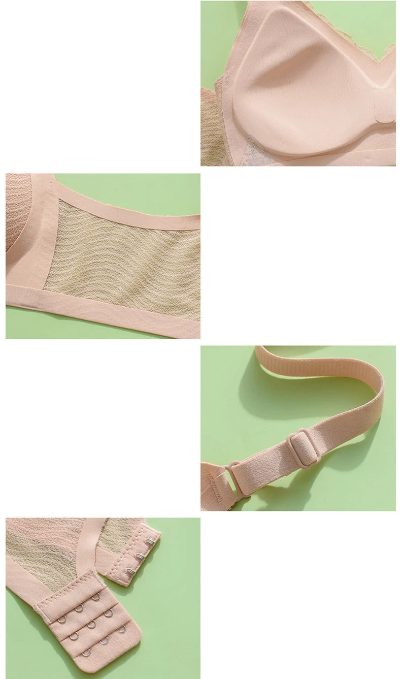 CowLost | product_id-lace-wireless-non-marking-bra-for-women-small-chest-anti-sagging-fixed-cup-beauty-back |18