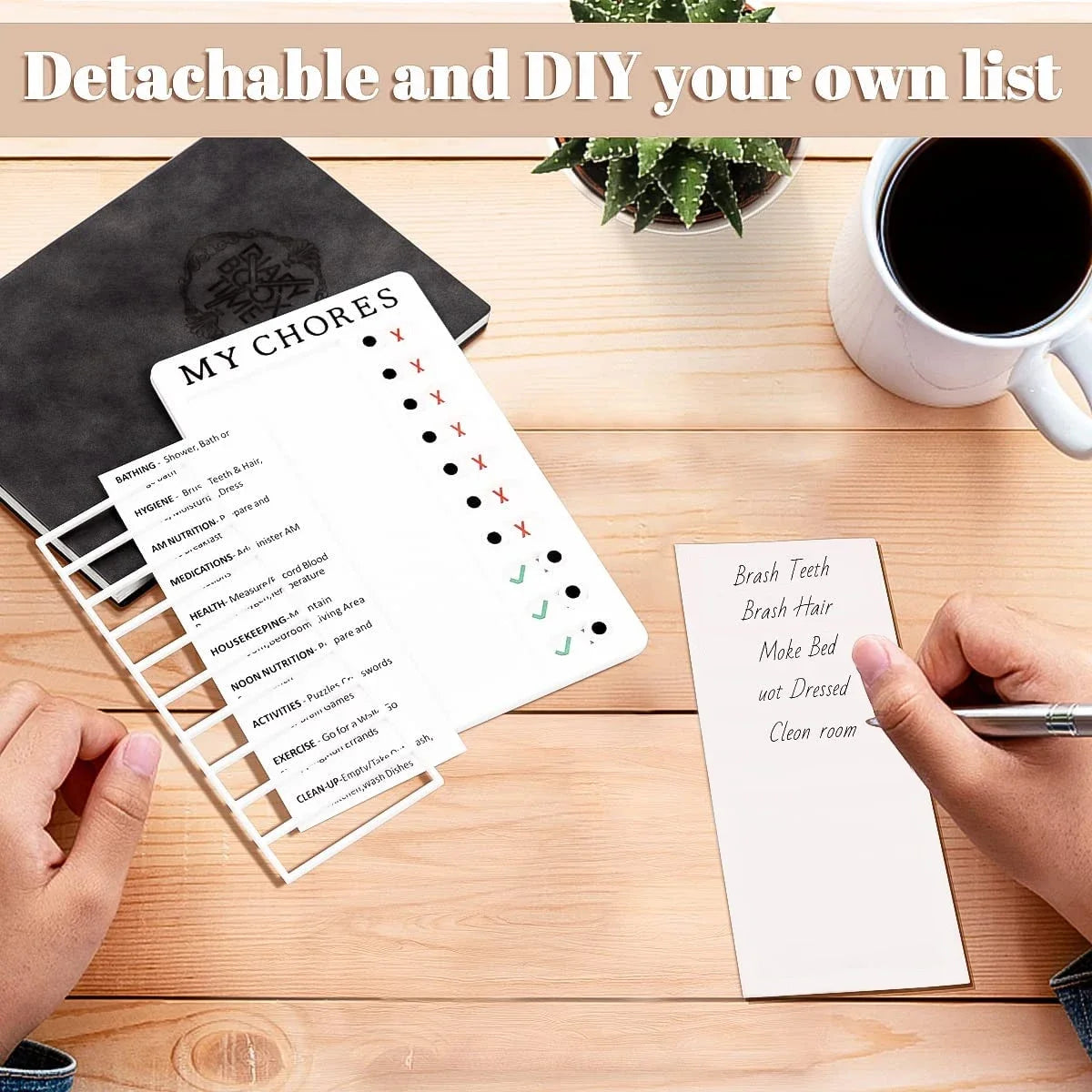 1 PC Kids Chore Chart with 5 Pcs Blank Card