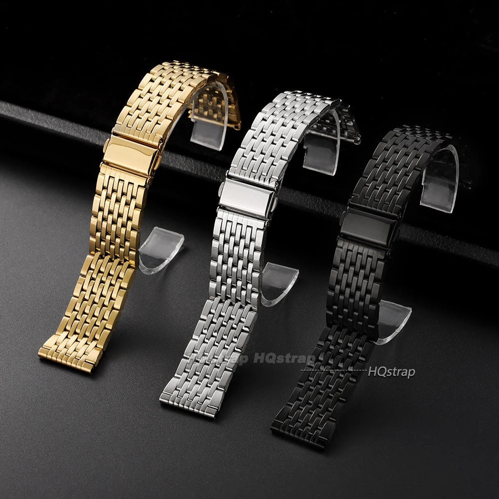 CowLost | product_id-stainless-steel-nine-bead-universal-watch-strap-18-20-22mm-with-folding-buckle |9