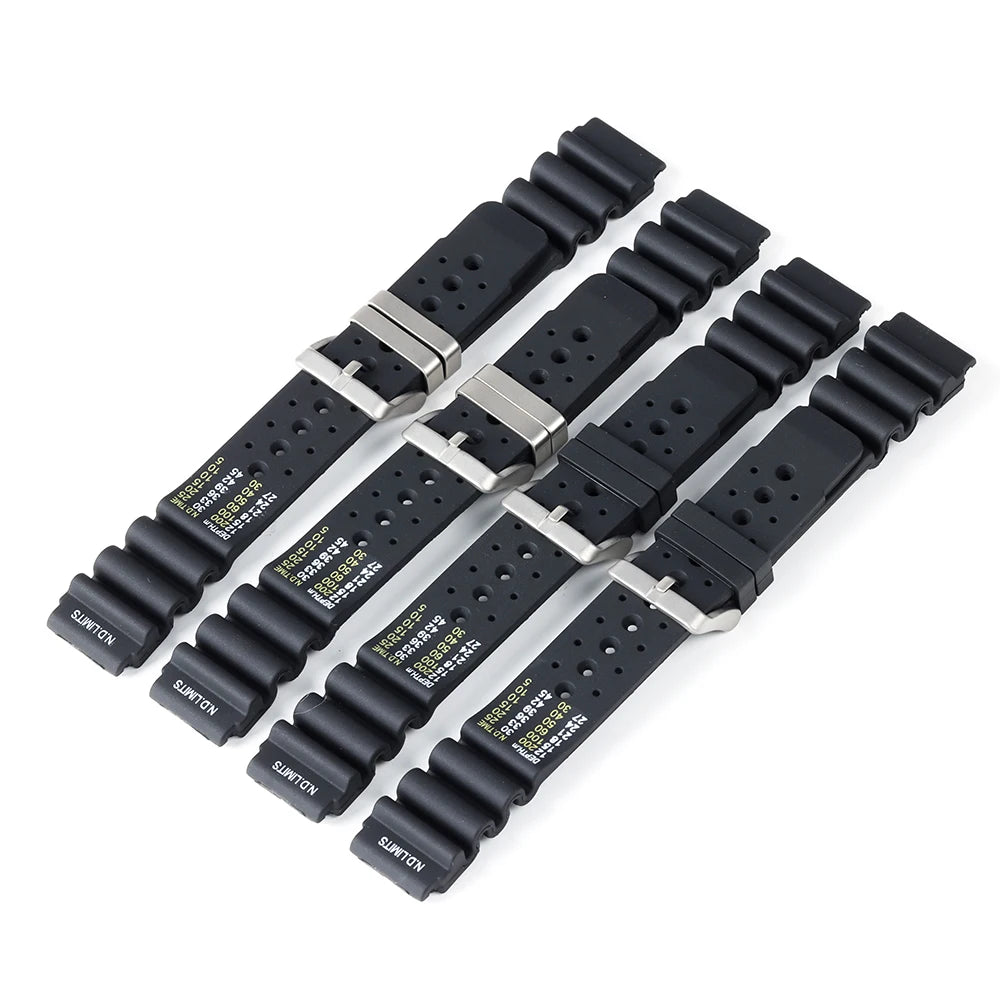 ND Limits Waterproof Rubber Watch Strap 20/22/24mm for Rolex & Seiko