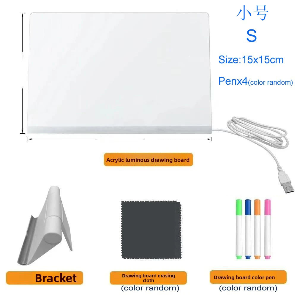CowLost | product_id-led-acrylic-drawing-board-with-colour-pens-and-night-light-for-kids |12