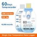 Disposable USB Temperature Data Logger 30/60/90 Days PDF Report for Vaccine Cold-Chain