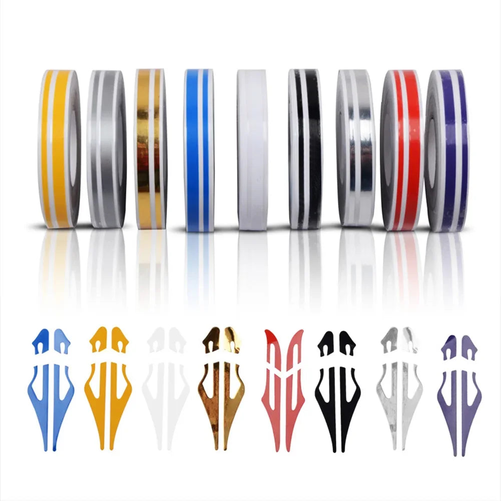 CowLost | 1pc-9-8m-1roll-car-waistline-body-decal-sticker-double-line-rubber-strip-fashion-personality-high-end-small-color-bar-auto-parts |7