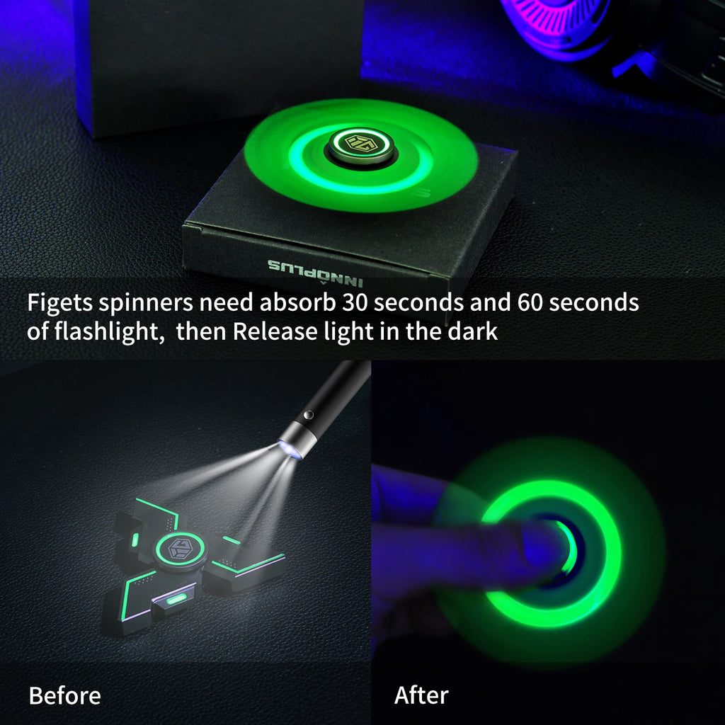 CowLost | user-stress-anxiety-adhd-relief-figets-toy-fidget-spinner-metal-alloy-gyro-luminous-hand-stress-relief-toy-boy-adults-gifts |4