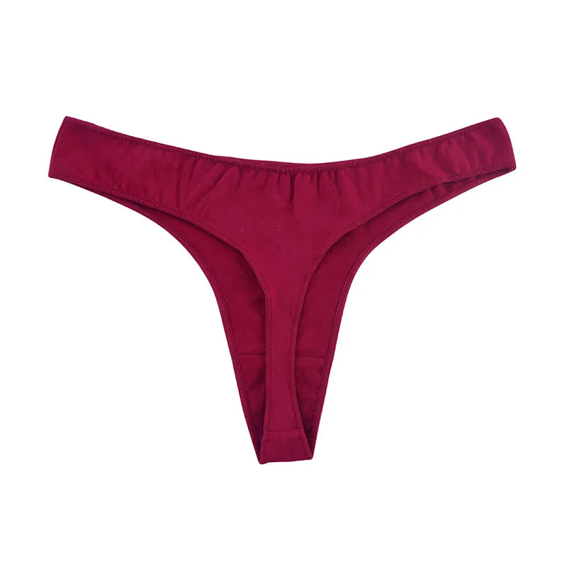 CowLost | product_id-4-pack-women-s-cotton-low-waist-breathable-solid-color-g-string-thongs-m-xl |13
