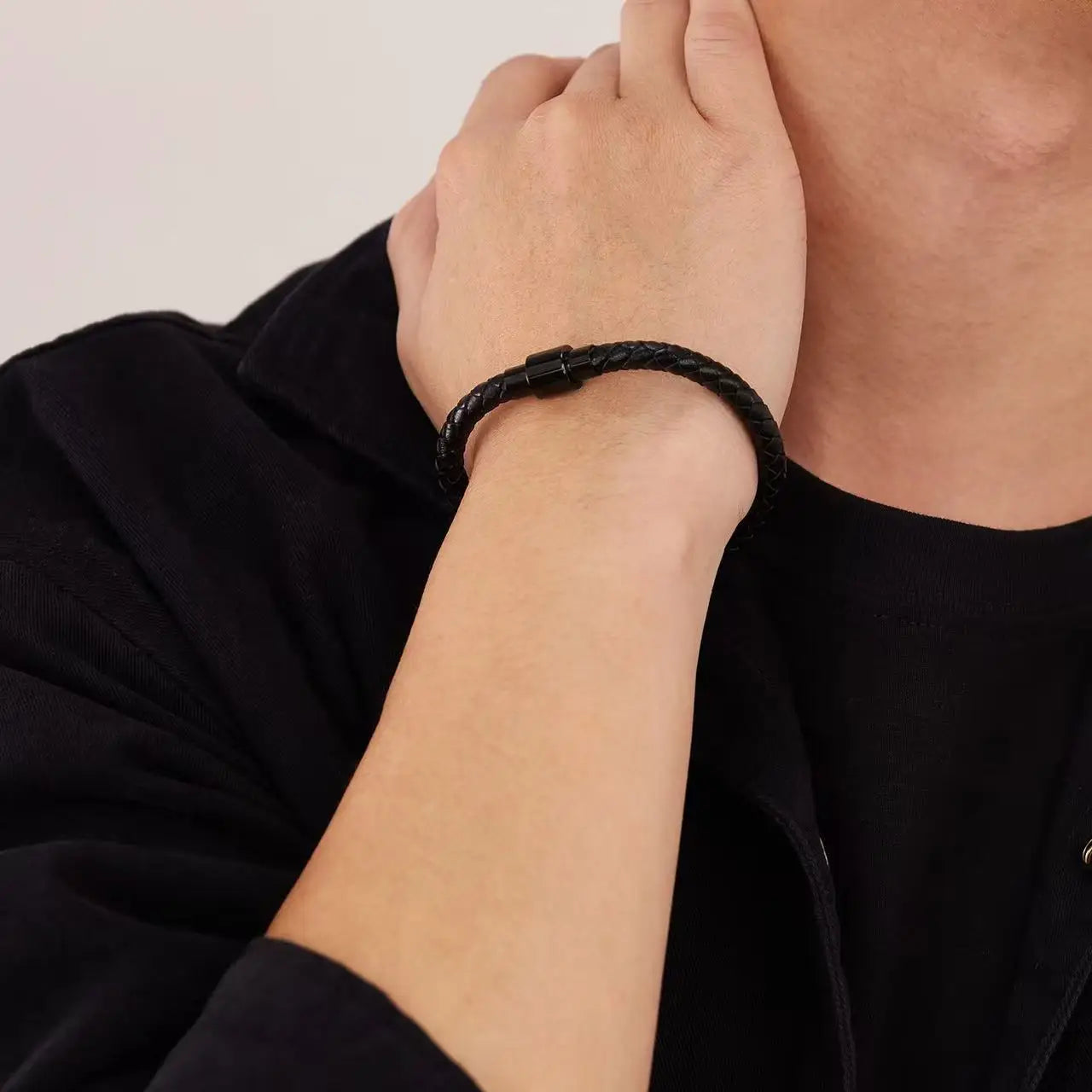 Leather Braid Bracelet Unisex Autumn Winter Fashion Accessories Gift