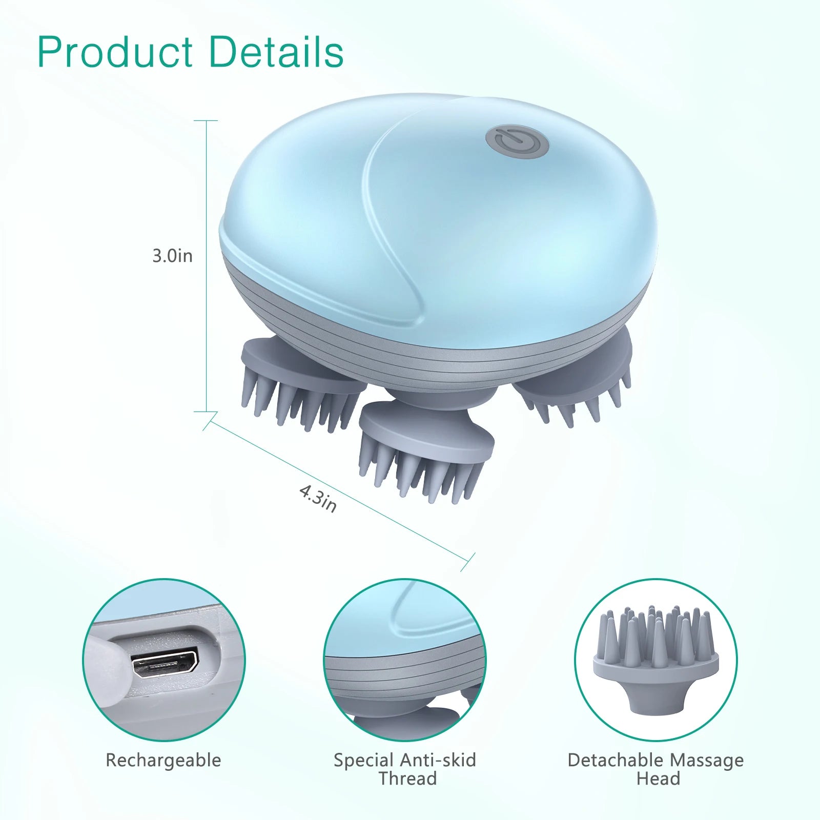 ORIA Handheld Electric Cat Massager for Relaxation and Hair Growth
