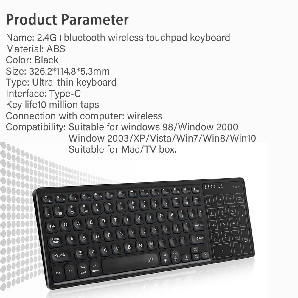 CowLost | product_id-jomaac-wireless-touchpad-keyboard-bluetooth-2-4g-backlit-7-color-for-laptop-pc-tablet |6