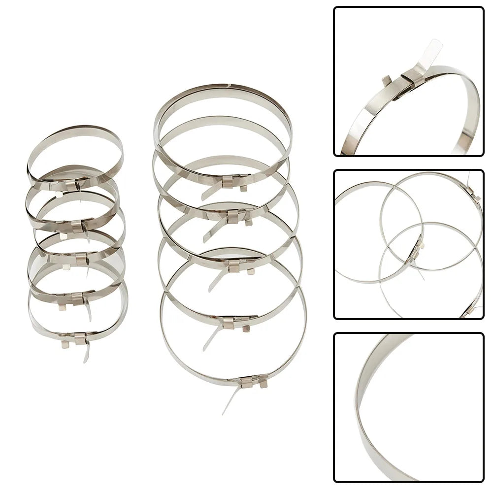 CowLost | product_id-10pcs-adjustable-stainless-steel-cv-boot-clips-universal-auto-atv-shaft-clamps-kit |7