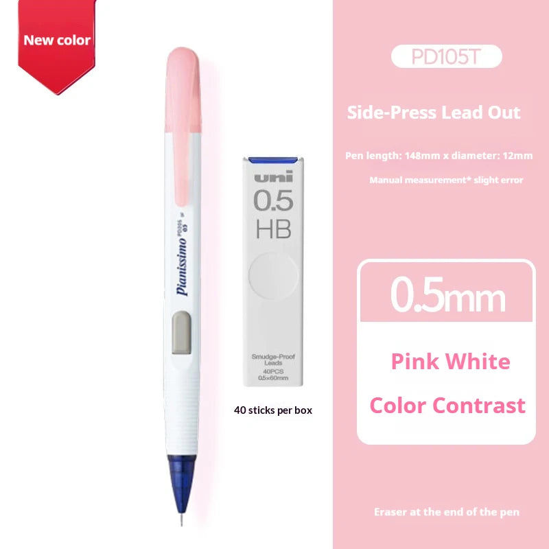CowLost | product_id-pentel-pd105t-0-5mm-mechanical-pencil-break-resistant-lead-color-blocked-transparent-side-smooth-writing |37