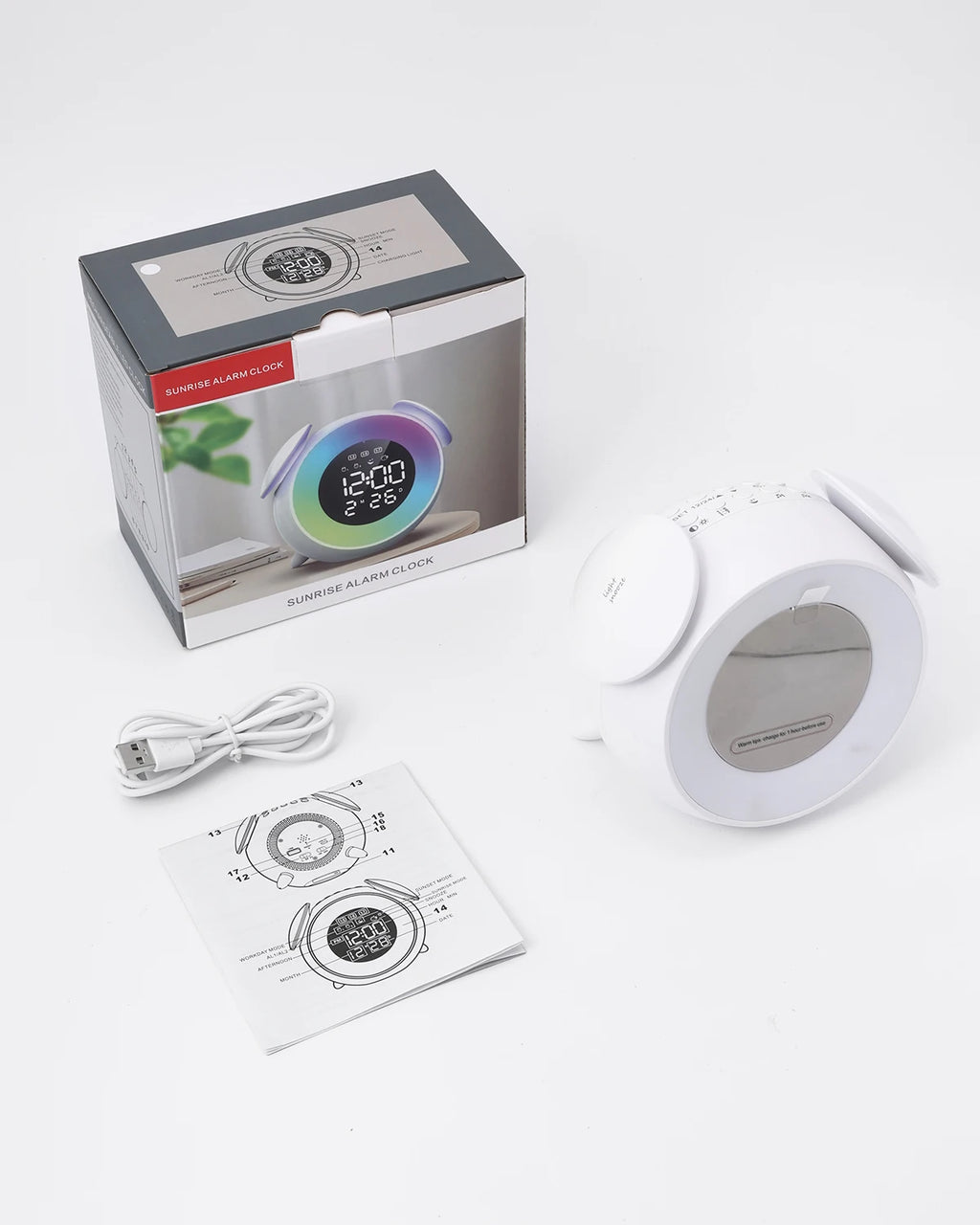 ORIA Kids Digital Alarm Clock with 9-Color Night Light and Dual Alarms for Toddlers