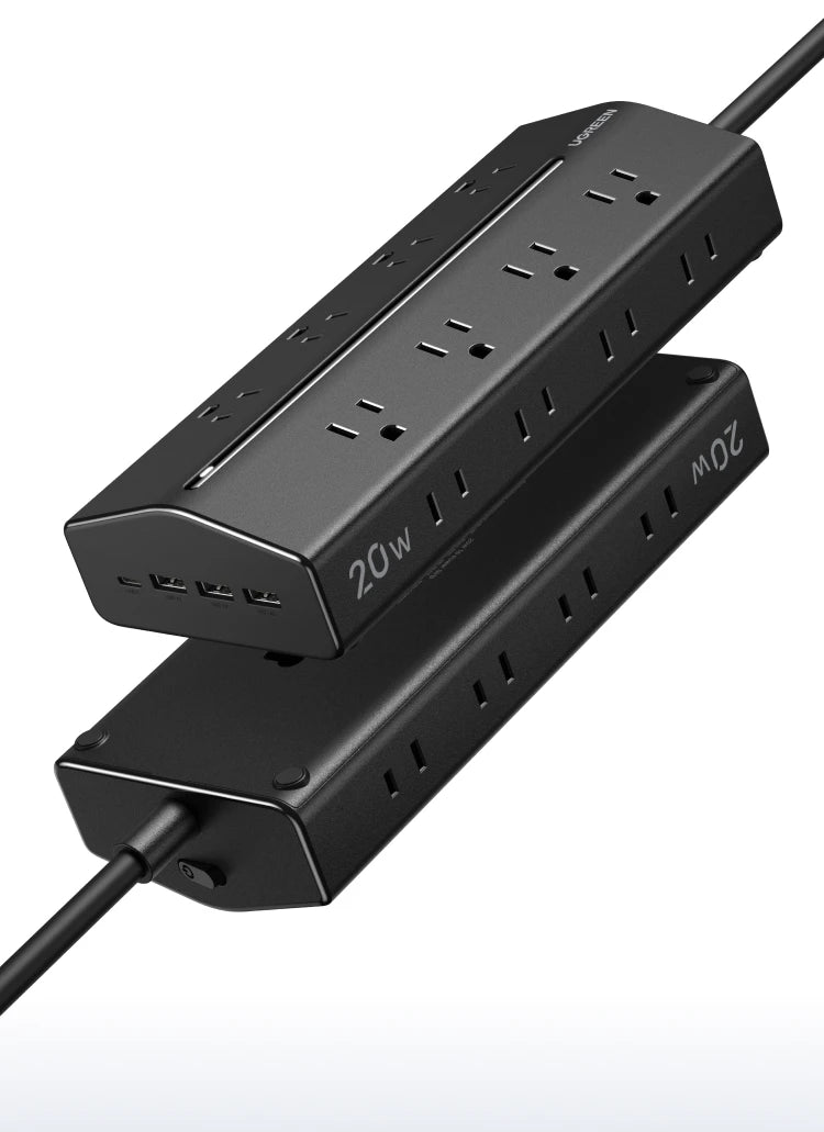 CowLost | ugreen-20w-power-strip-fast-charger-16-ac-outlets-1-usb-c-3-usb-a |7