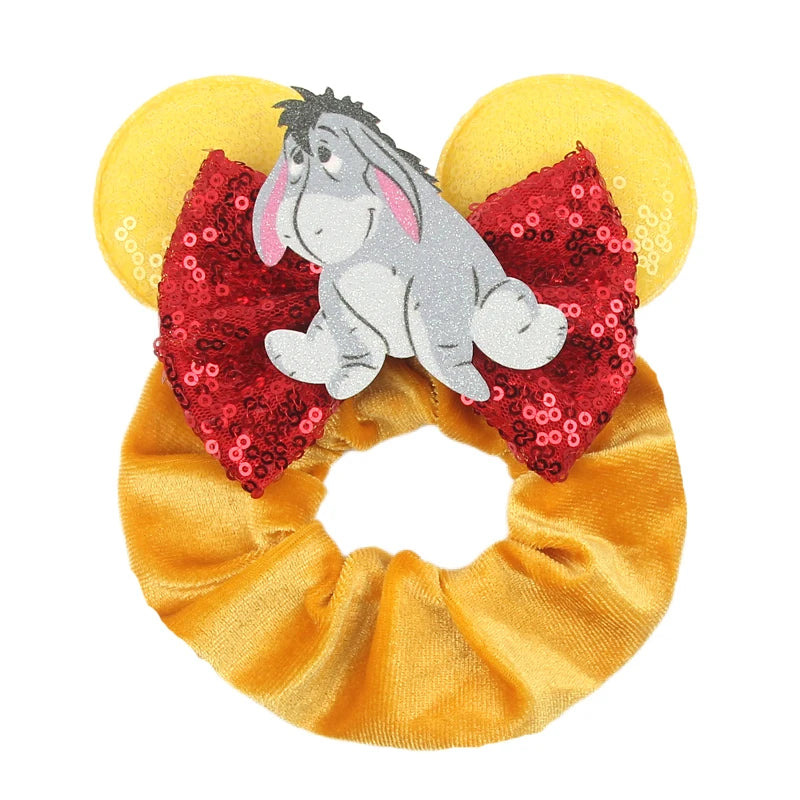 CowLost | cute-disney-castle-fireworks-balloons-hair-scrunchies-velvet-hairband-for-girls |45