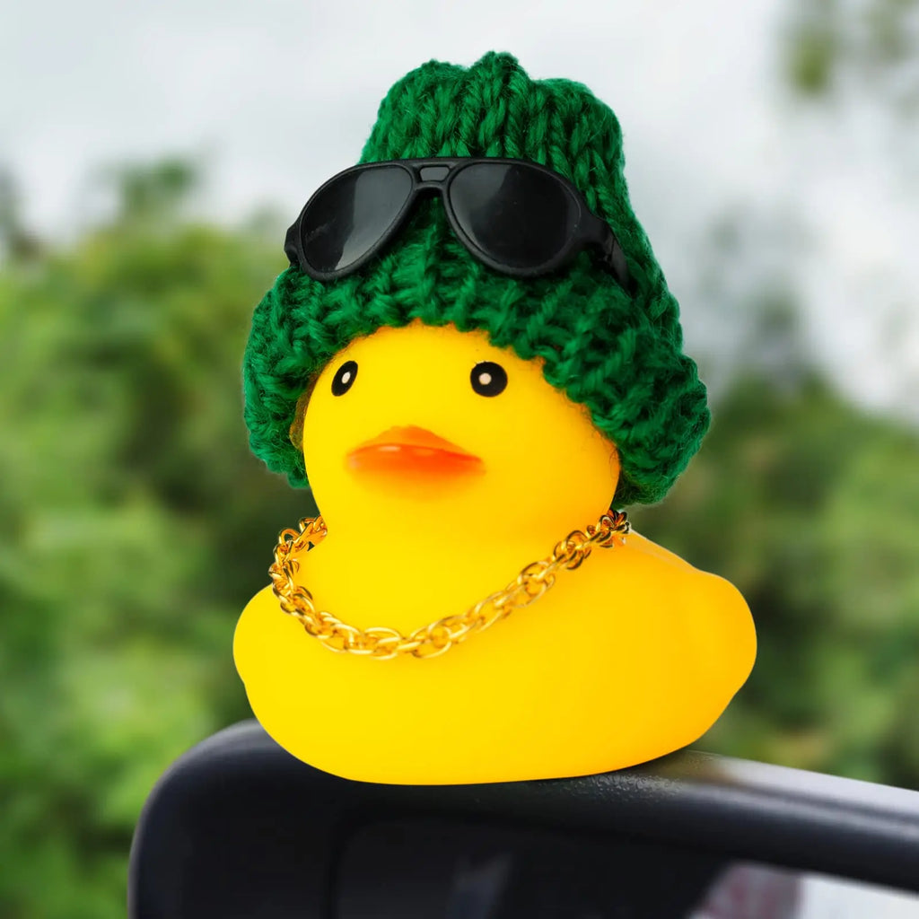 CowLost | 2-set-car-duck-mini-car-dashboard-yellow-rubber-duckies-toy-jeep-duck-party-favor-car-decoration-table-ornament-car-accessory |5