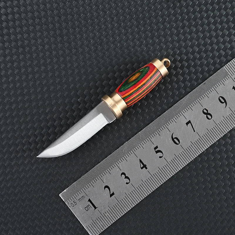 CowLost | activewear-pants-portable-mini-folding-knife-brass-color-wood-handle-stainless-steel-blade |30