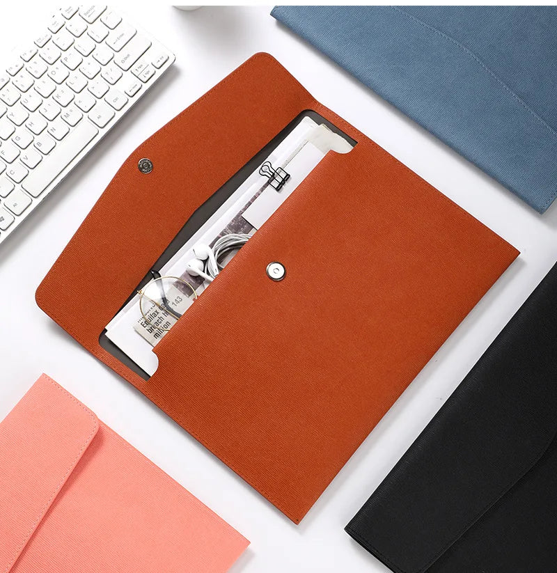 CowLost | faux-leather-document-bag-business-information-bag |4