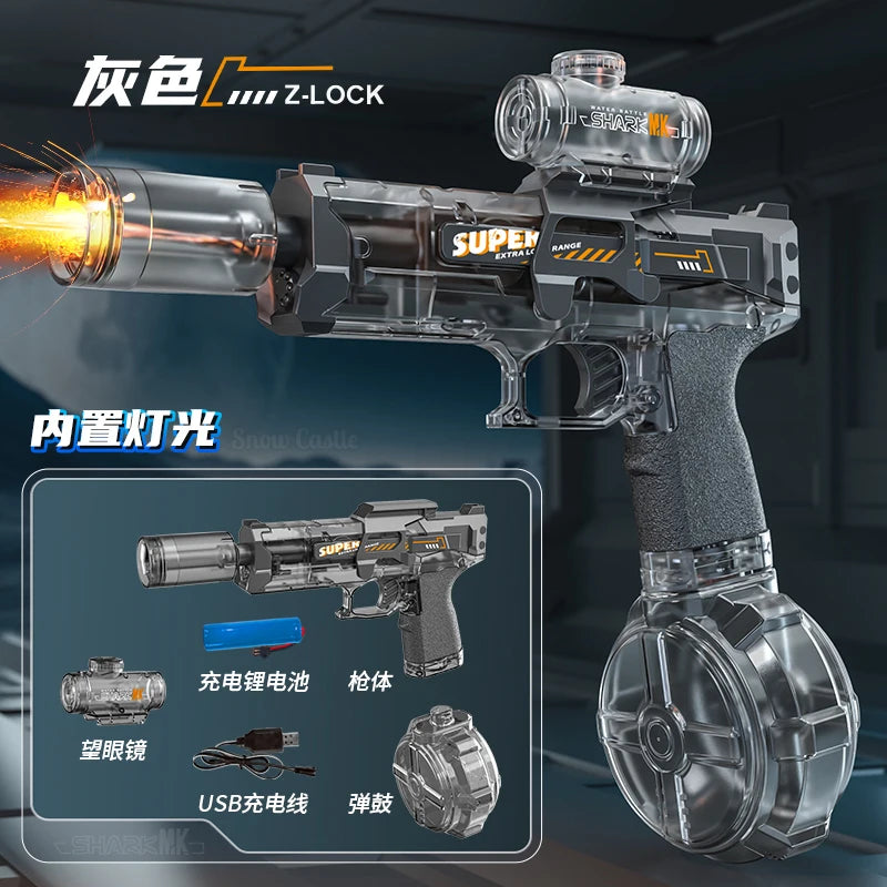 Portable Automatic Electric Burst Water Gun Toy for Kids Outdoor Play
