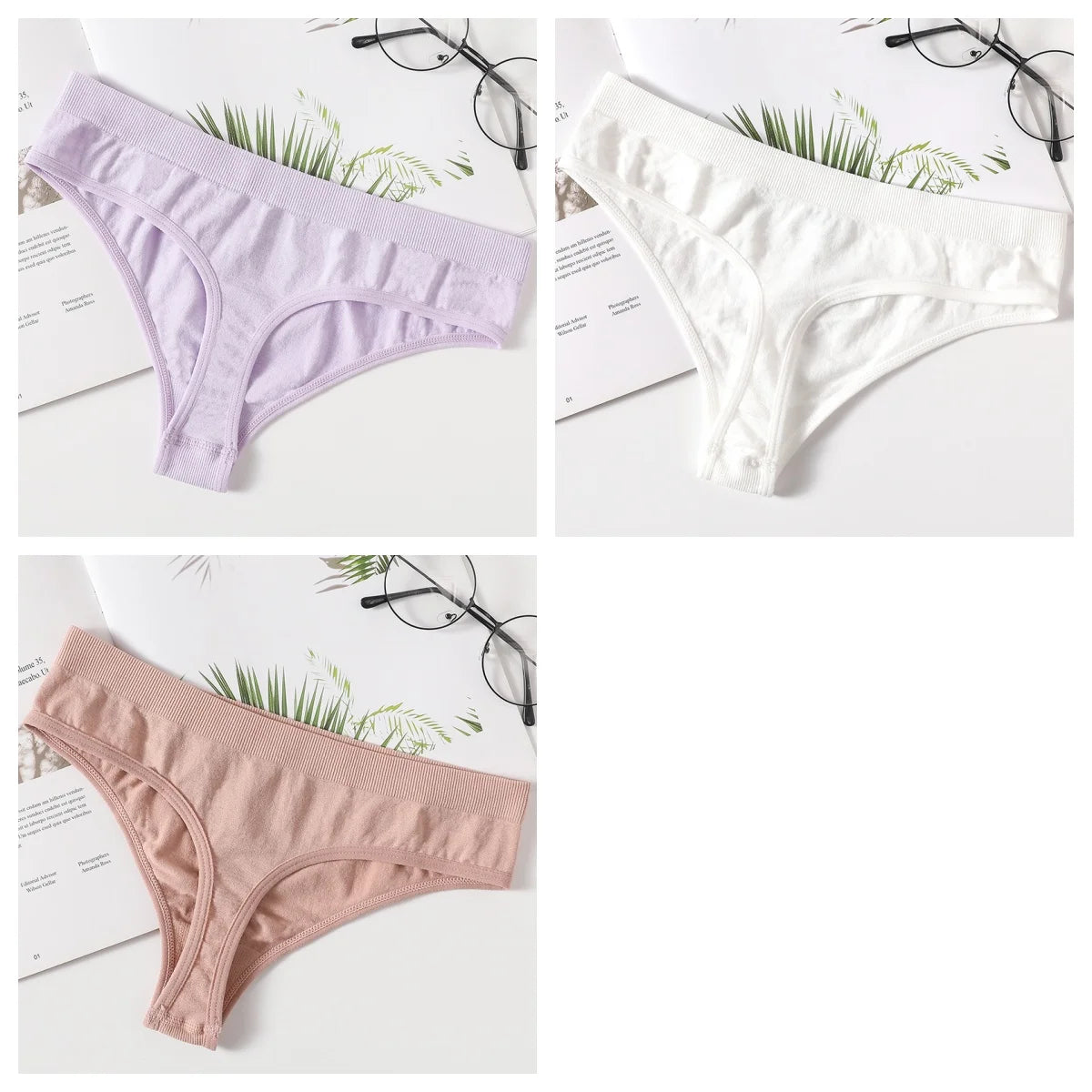 CowLost | product_id-3pcs-women-s-seamless-low-waist-g-string-thong-panties-m-xl |19