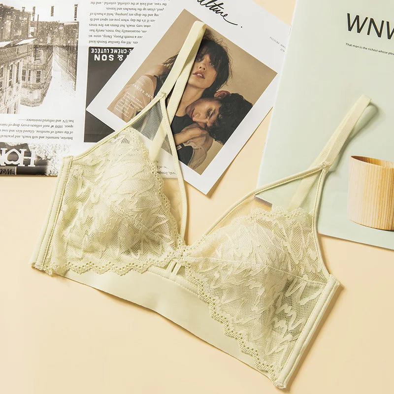 CowLost | product_id-wireless-push-up-lace-padded-bra-for-women-solid-color |18