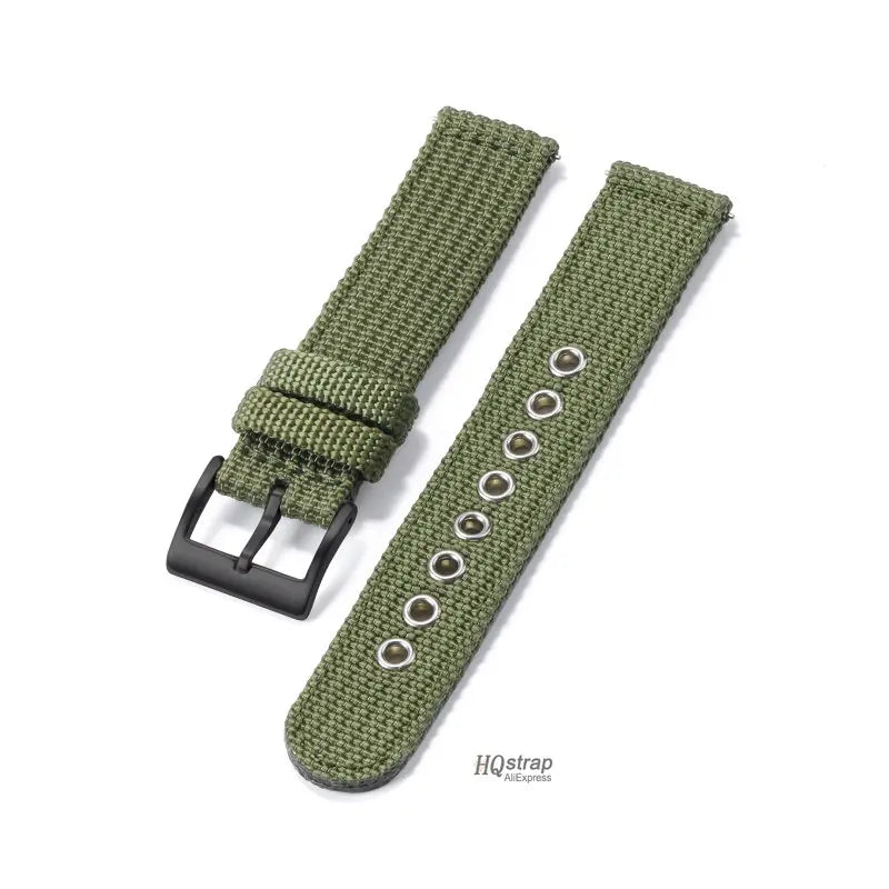 18mm 20mm 22mm Nylon Canvas Quick Release Strap for Samsung Galaxy Watch 4 5 3 Huawei