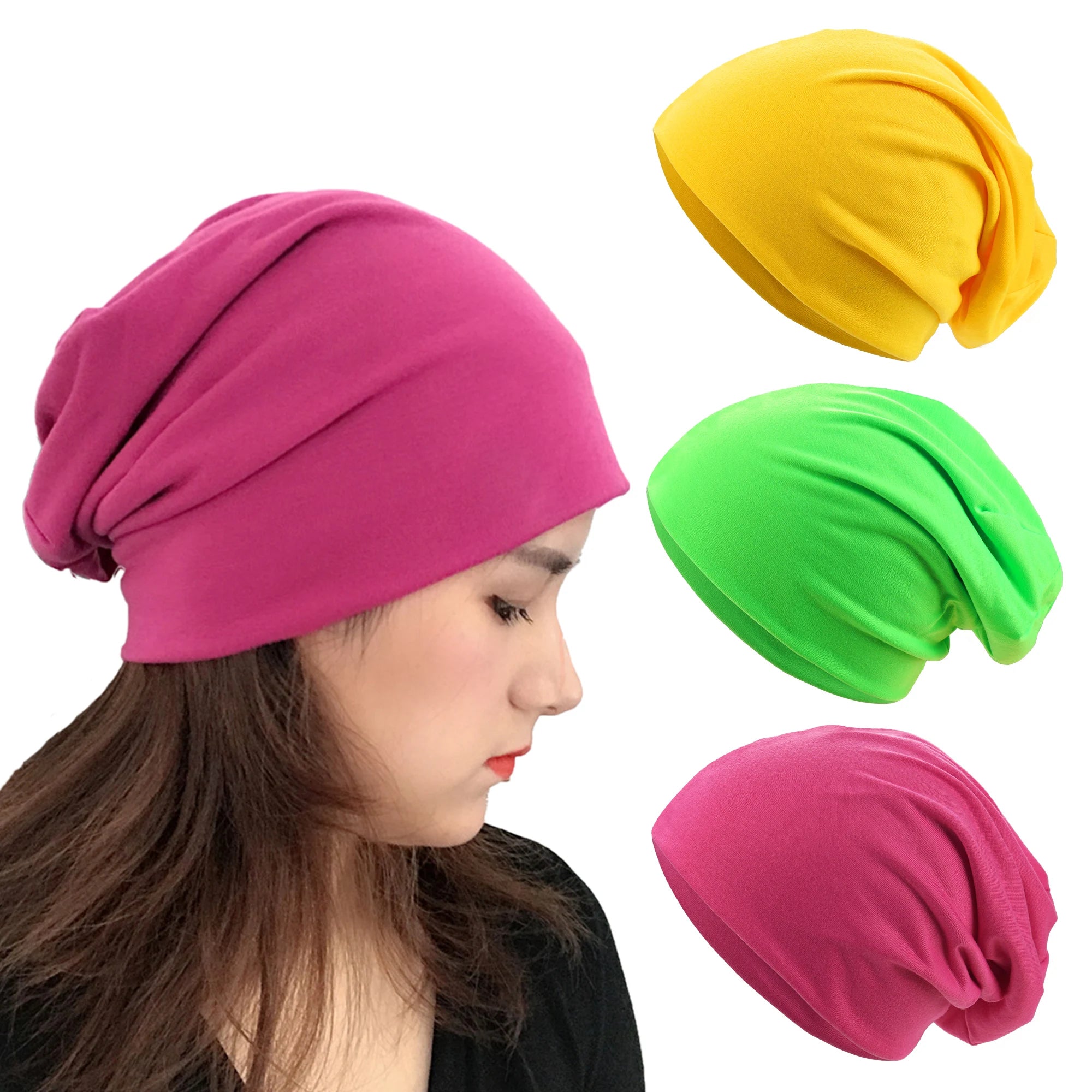 CowLost | 1pack-solid-color-unisex-men-women-slouchy-beanie-hip-hop-soft-cap |13