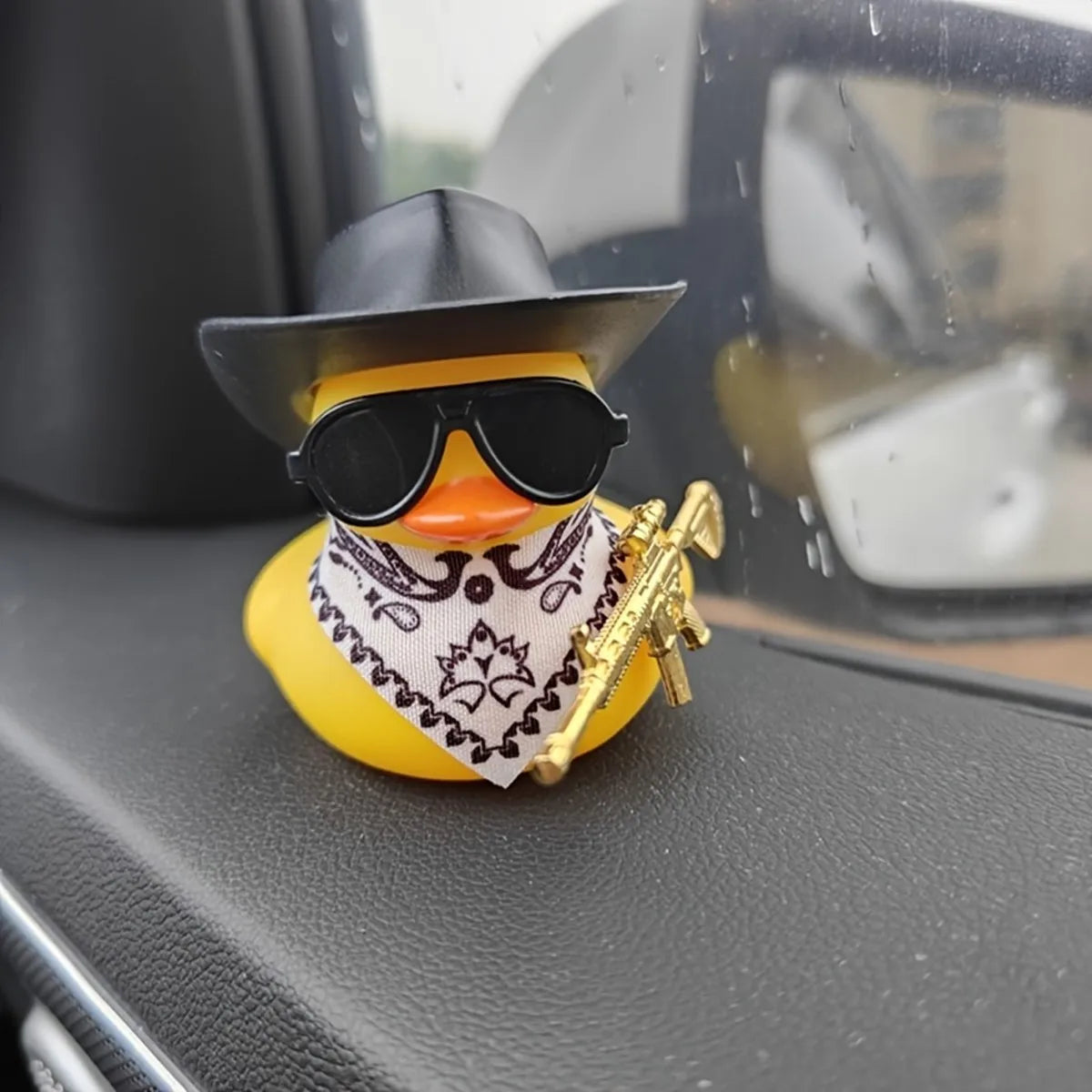 CowLost | 1set-cowboy-hat-black-duck-car-decoration-car-duck-decoration-accessory-2 |7