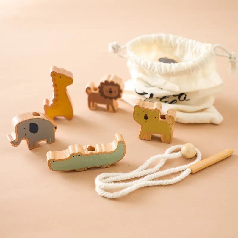 CowLost | baby-transport-accessories-baby-animal-montessori-threading-wooden-educational-toys-blocks |14