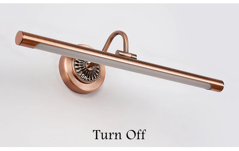 CowLost | product_id-red-bronze-8w-led-bathroom-wall-light-455mm-gold-european-mirror-lamp |12