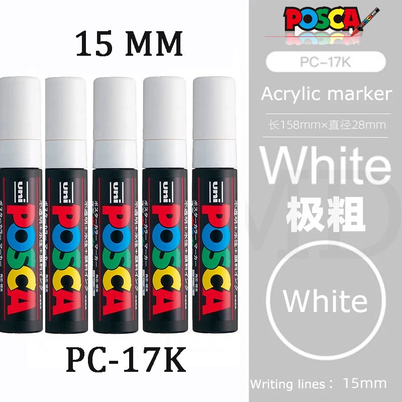 CowLost | product_id-uni-posca-waterproof-water-based-acrylic-marker-pens-8-colors-including-white-black-gold-silver |27
