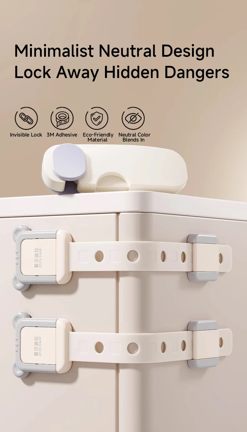 CowLost | aibedila-baby-safety-locks-adhesive-child-proof-cabinet-drawer-door-latches |7