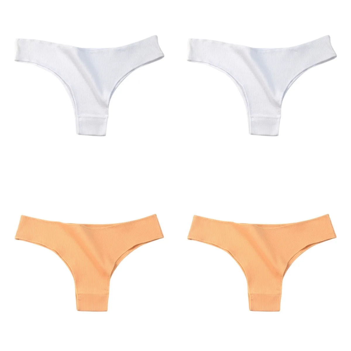 CowLost | product_id-4-pack-womens-cotton-breathable-low-waist-solid-briefs-m-xl |17