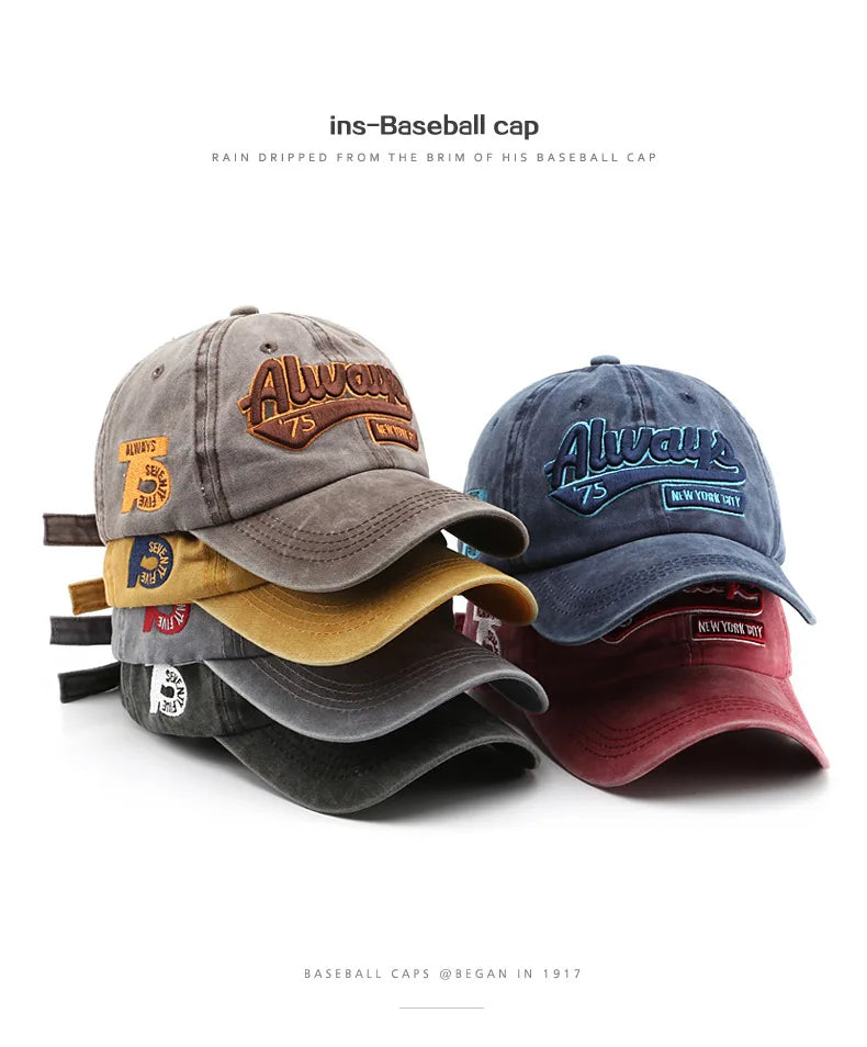 CowLost | baseball-cap-fashion-letter-embroidery-snapback-hat-vintage |7