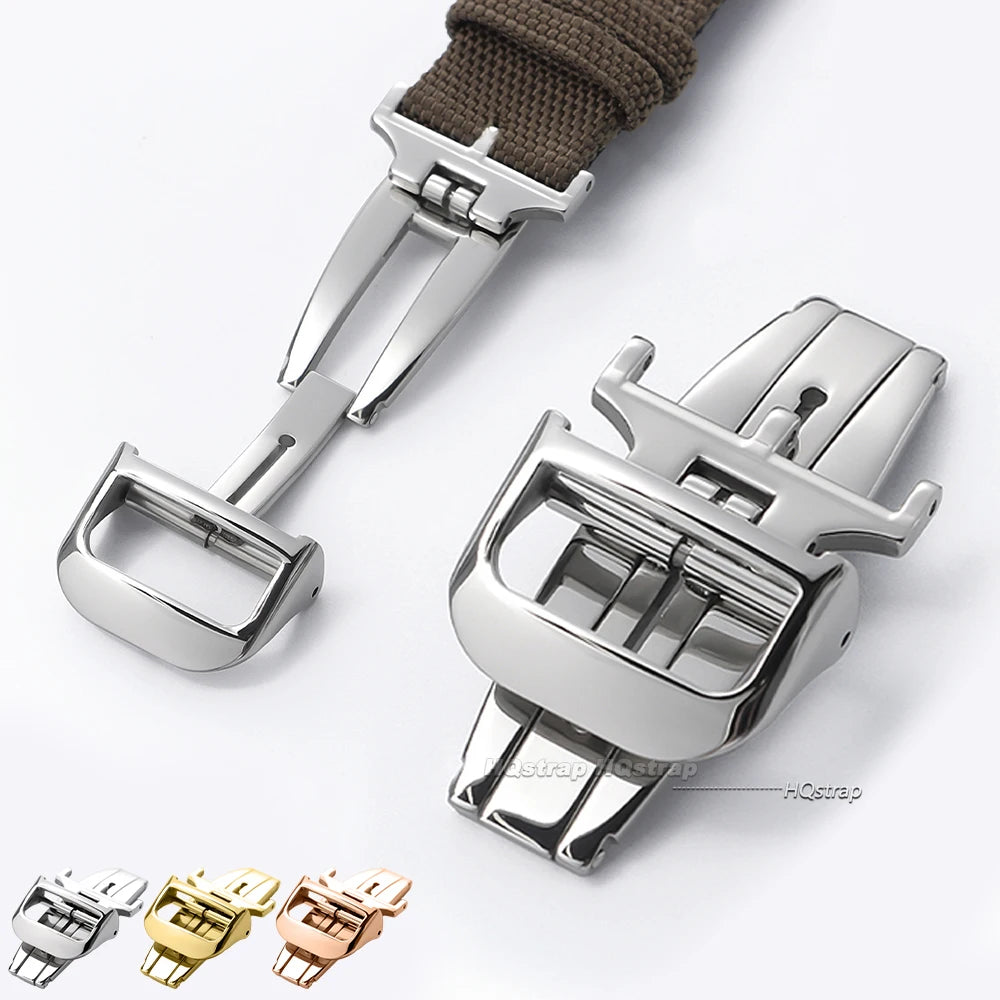 CowLost | product_id-18mm-deployment-butterfly-buckle-for-jaeger-silicone-cowhide-straps-silver-gold-rose-gold-steel-clasp |8