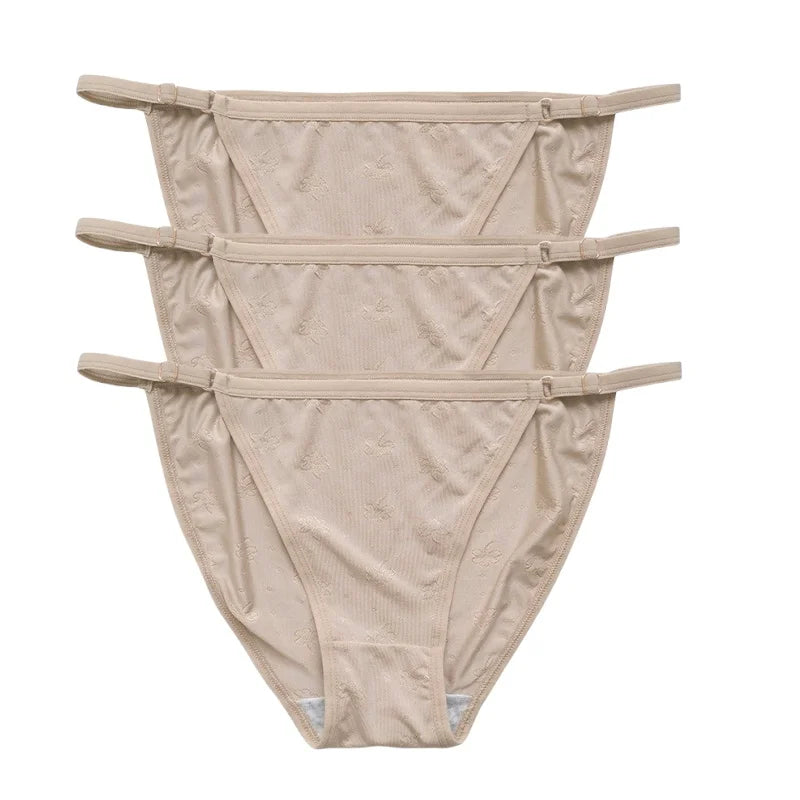 CowLost | product_id-3pcs-women-s-low-rise-ice-silk-brazilian-briefs-s-xl-solid-colors |9