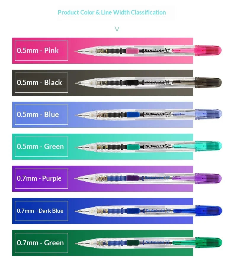 CowLost | product_id-pentel-pd105t-mechanical-pencil-0-5-0-7mm-break-resistant-side-knock-design |9