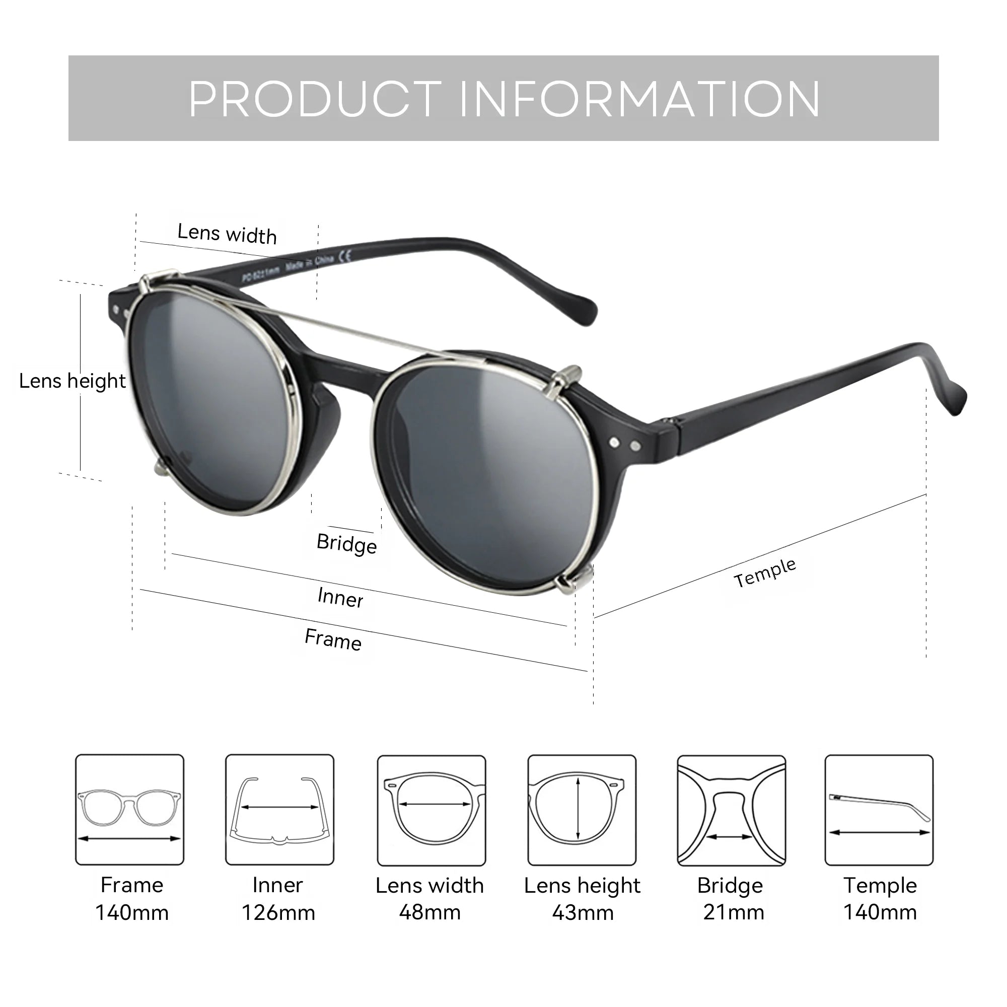 CowLost | zenottic-steampunk-style-clip-on-sunglasses-for-men-women-anti-blue-light-glasses |6