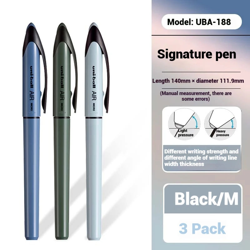 CowLost | product_id-uni-ball-air-uba-188-black-gold-series-gel-pen-quick-dry-high-end-office-pen |30