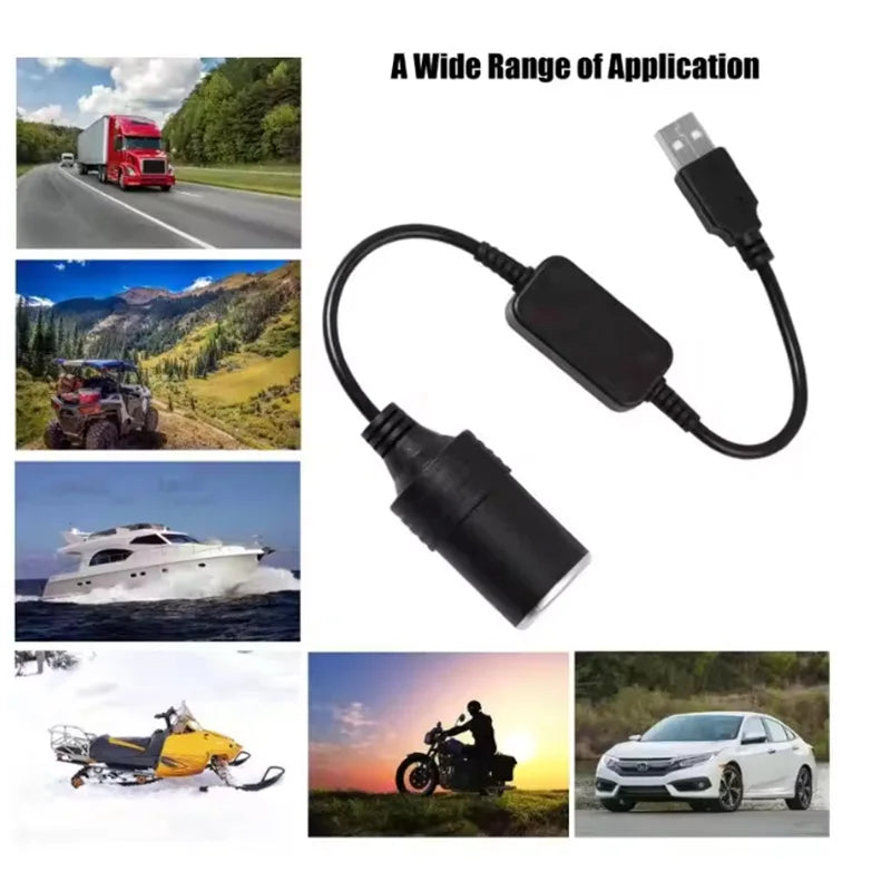 CowLost | product_id-auto-interior-usb-5v-to-12v-plug-connector-adapter-charger-cable-socket |3