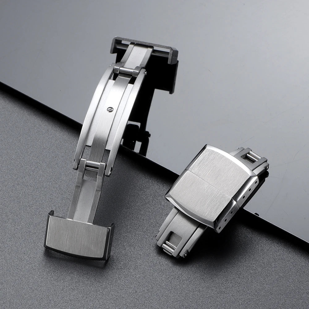 CowLost | product_id-stainless-steel-double-click-butterfly-buckle-16mm-20mm-for-rubber-watch-strap-replacement |1