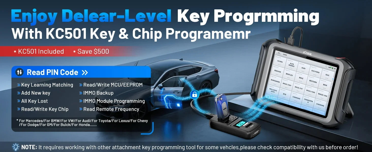CowLost | xtool-x100-max-full-key-programmer-auto-immo-key-fob-key-programming-tool-with-kc501-all-key-lost-all-system-car-diagnostic-tool |9