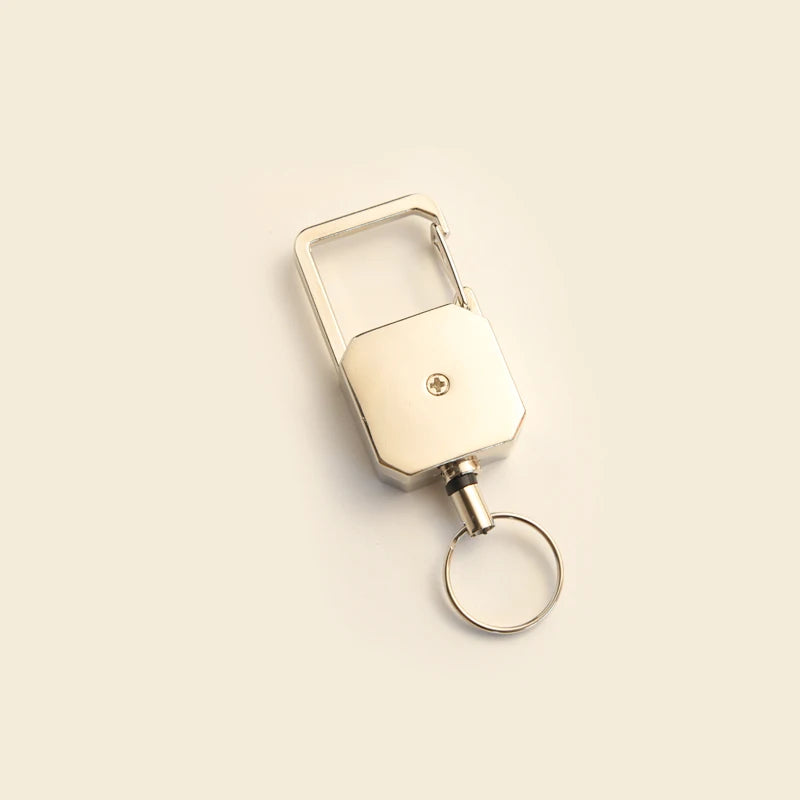 CowLost | retractable-key-ring-outdoor-anti-loss-key-chain-d-shaped-climbing-carabiner-lanyard-easy-pull-buckle-highly-elastic-key-ring |3