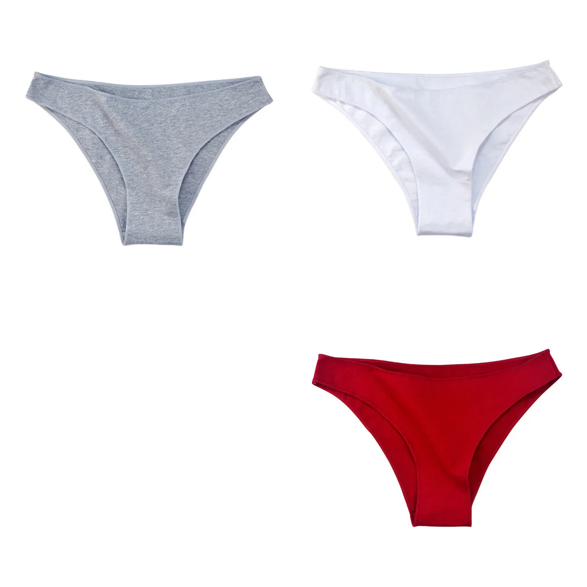 CowLost | product_id-3pcs-womens-soft-cotton-low-rise-high-cut-briefs-underwear |16