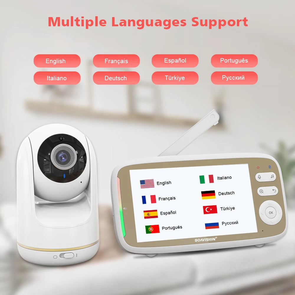 CowLost | vb803-baby-monitor-5-inch-720p-larger-display-with-camera-330-pan-135-tilt-3x-zoom-2-way-audio-night-vision-babysitter-camera |16