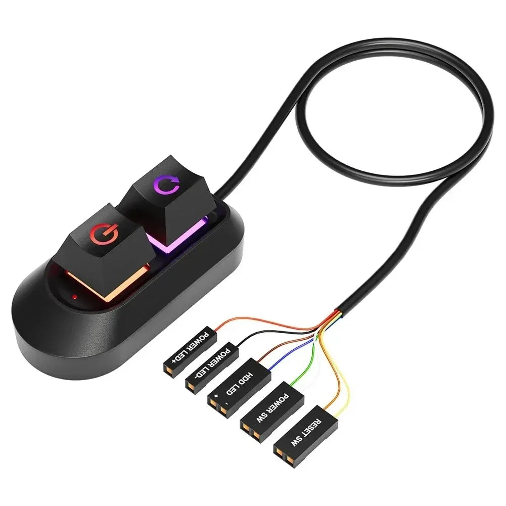 CowLost | product_id-2m-rgb-led-external-power-reset-button-extension-cable-for-pc-motherboard |13