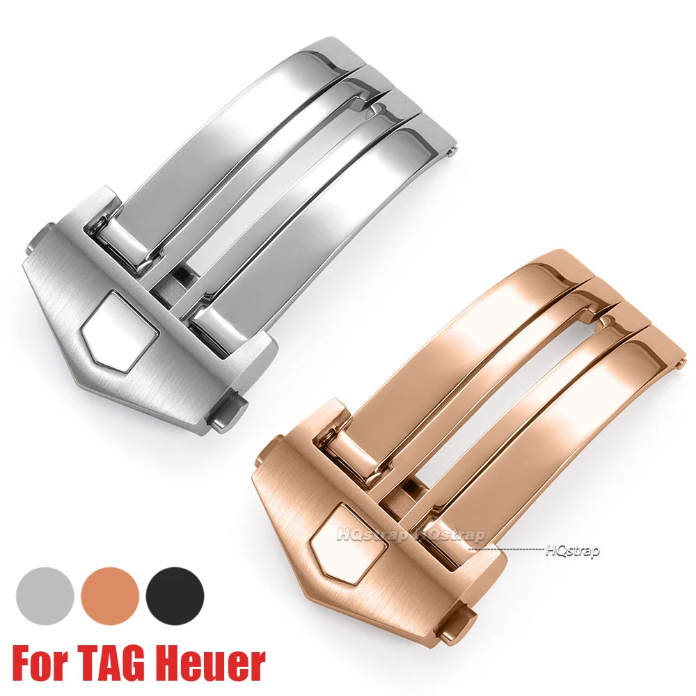 CowLost | 18mm-20mm-stainless-steel-watch-buckle-for-tag-heuer-solid-folding-metal-buckles-for-silicone-watchband-double-button-clasp-1 |9