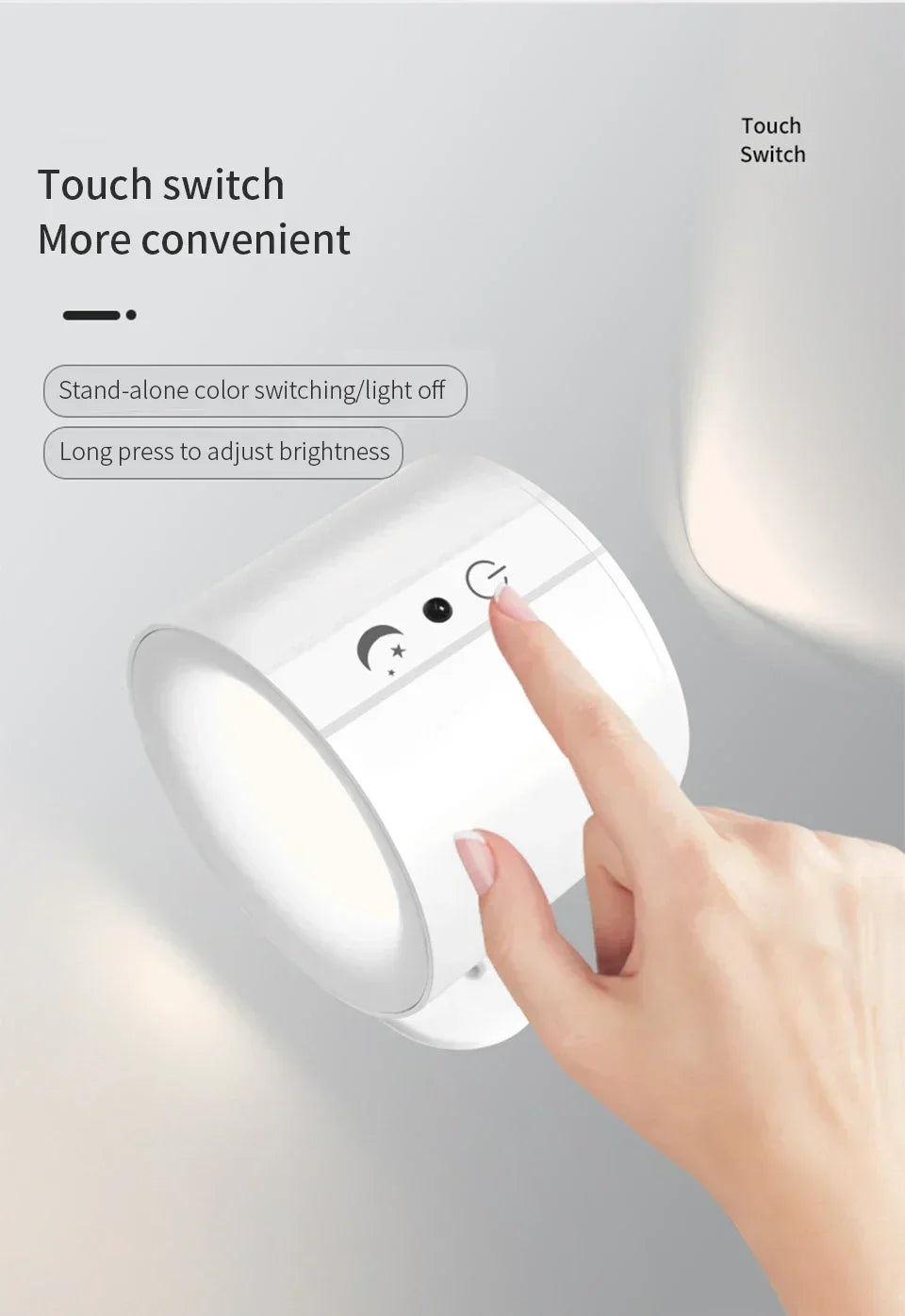 CowLost | product_id-rechargeable-magnetic-touch-led-wall-lamp-with-360-rotation-and-wireless-remote-for-bedroom-and-living-room |10