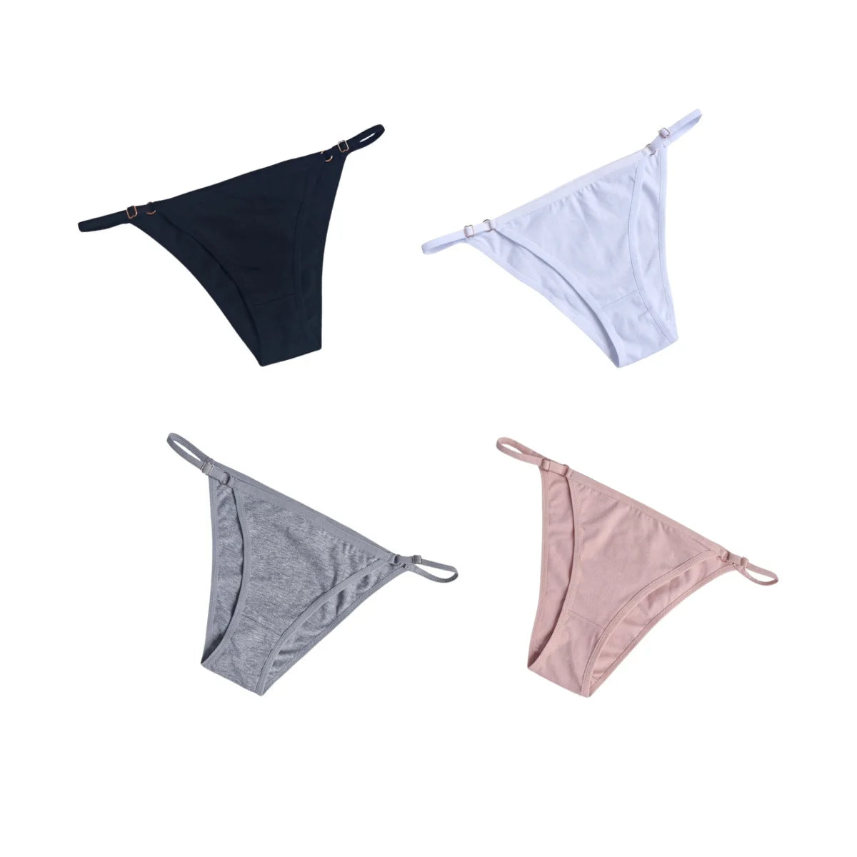 CowLost | product_id-4-pack-women-s-cotton-low-rise-brazilian-briefs-s-xl-with-adjustable-buckle |10