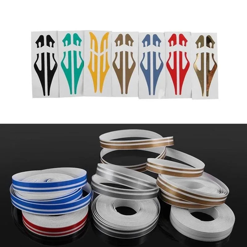 CowLost | 1pc-9-8m-1roll-car-waistline-body-decal-sticker-double-line-rubber-strip-fashion-personality-high-end-small-color-bar-auto-parts |6